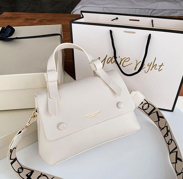 

new fashion women crossbody wide shoulder straps shoulder bags pu plain small handbags