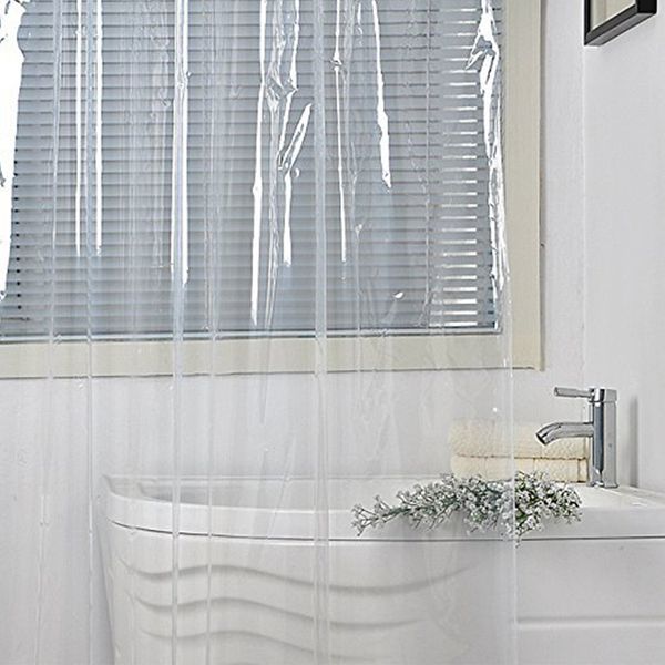 

accessories transparent shower curtain mildewproof 12 hooks peva with magnets