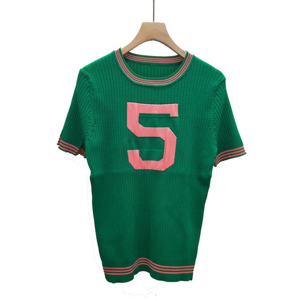 

milan runway t-shirt 2019 summer black/red/green o neck 5 embroidery women's t-shirt pullover women designer t-shirt 021902, White