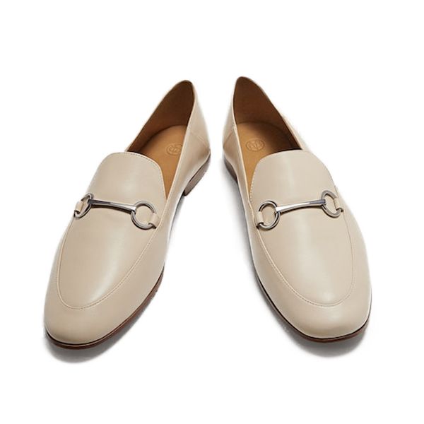 

withered shoes women england fashion office lady simple solid genuine leather sheepskin soft lok shoes loafers for women, Black