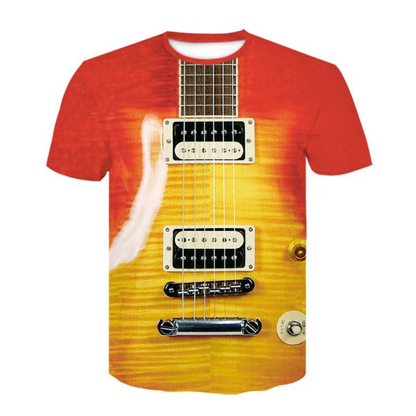 

new guitar retro psychedelic men clothing 3d print shirts horror comics anime men clothing