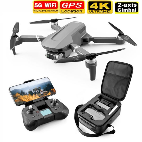 

gps drone with 5g wifi fpv 2-axis gimbal 4k camera brushless rc quadcopter helicopter flight toy