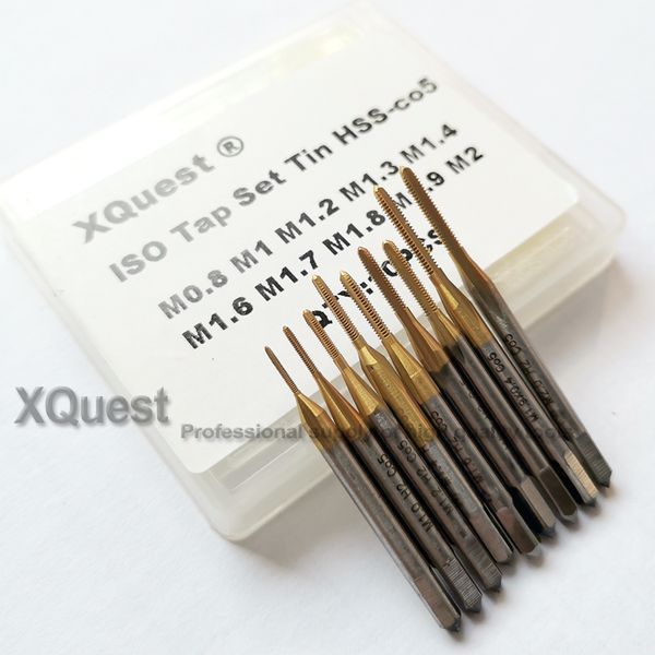 

10pcs tin hss-co right hand metric screw tap machine thread taps m0.8 m0.9 m1 m1.1 m1.2 m1.3 m1.4 m1.5 m1.6 m1.7 m1.8 m1.9 m2