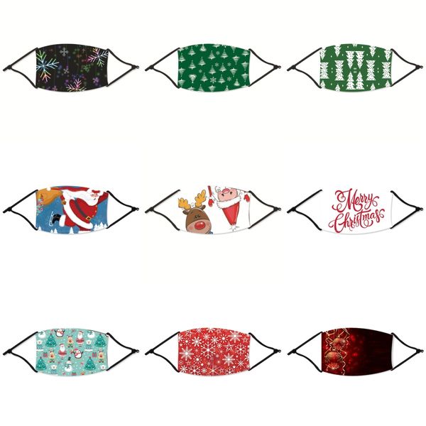 

selling reusable cotton face christmas masks with breath valve pm2.5 mouth christmas mask anti-dust fabric christmas mask wash#91833, Black