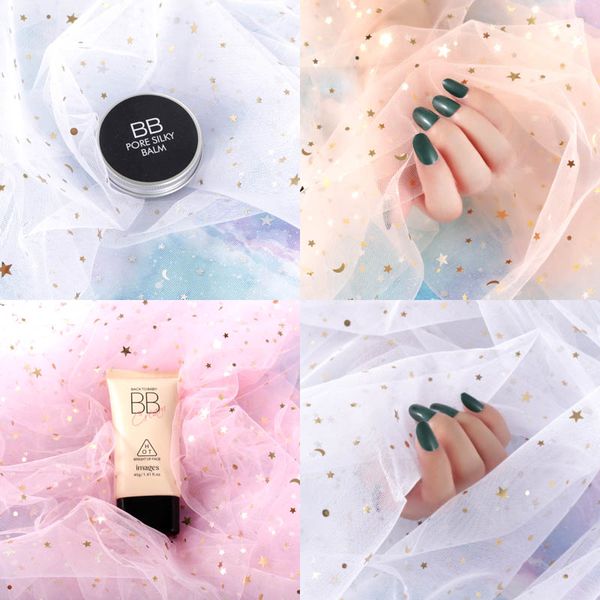 

background material pography backdrops starry sky gauze tulle props po studio fotografia decoration for nail art