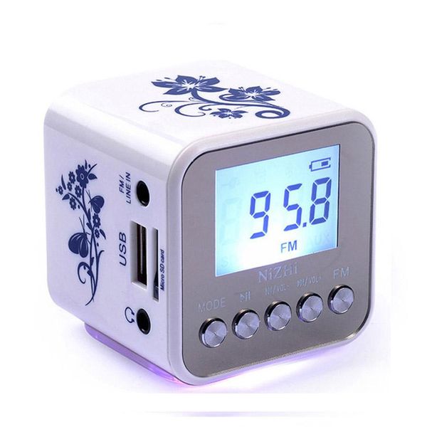 

cgjxsoriginal nizhi tt -032a outdoor portable speakers with lcd display fm radio digital speaker music player support micro tf card