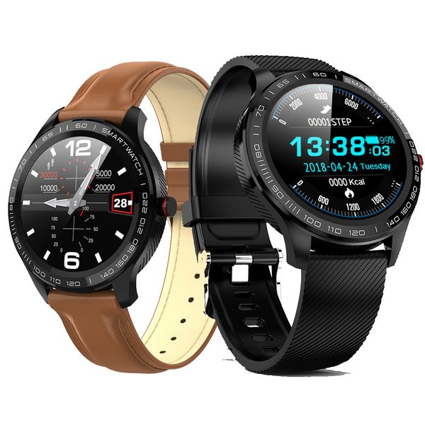 

l9 ecg smart watch men full round multi-touchable smartwatch ip68 sport watches for men bluetooth reminder/ music
