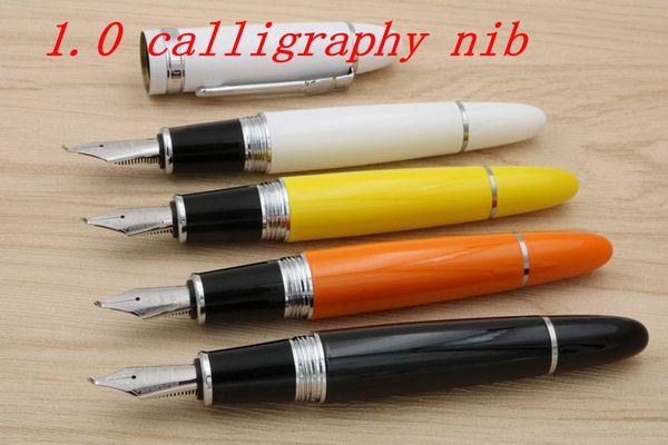 

jinhao 159 yellow lacquerred silver trim calligraphy nib fountain pen