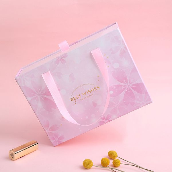 

portable advanced hard cardboard gift box drawer gift paper packing storage box couple party decorations packaging jacket