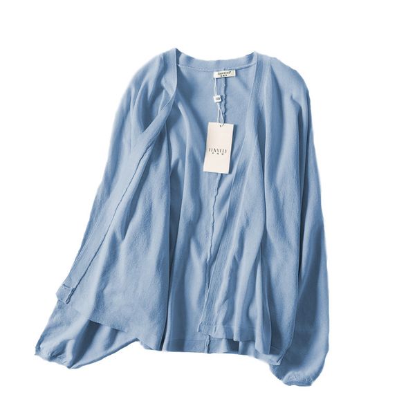 

ins sun-proof clothing womens summer 2019 new style airable shirt middle long coat viscose fiber knitted cardigan outdoor shawl thin section, White