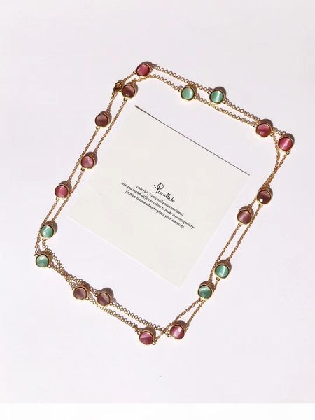 

brass material paris design necklace with crystal and zircon decorate charm necklace women and mother christams gift jewelry p, Silver