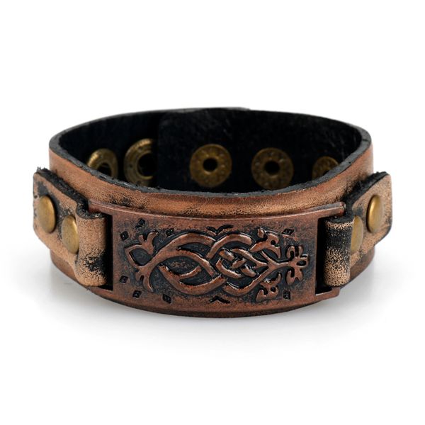 

norse viking for men retro punk bangle bracelet metal wristband gifts, Black