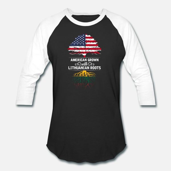 

american grown with lithuanian roots t shirt men printing cotton size s-3xl trend graphic new fashion spring autumn novelty shirt