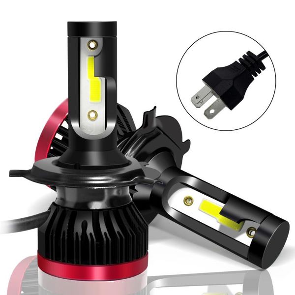 

1set *car styling car led headlight 80w 8000lm h1 h4 h7 cob led headlamp kit hi/lo beam bulb kit 6000k 12v auto for auto k1
