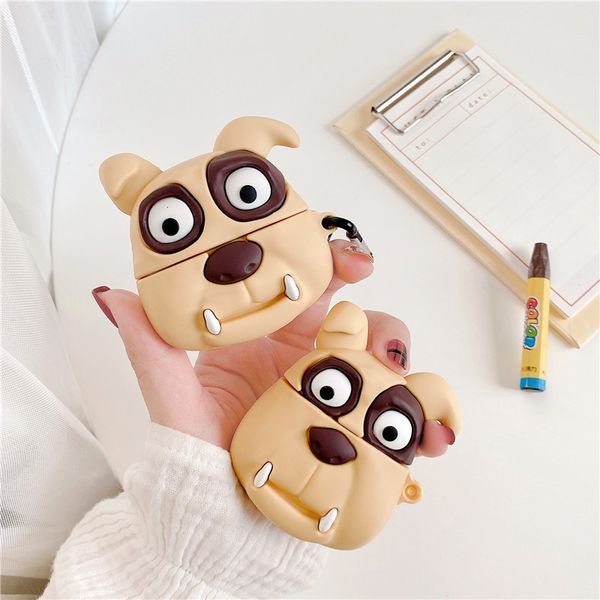 

3d cute cartoon tiger dog charging earphone case for air pods pro charging protective box for apple airpods 1 2 headphone cover