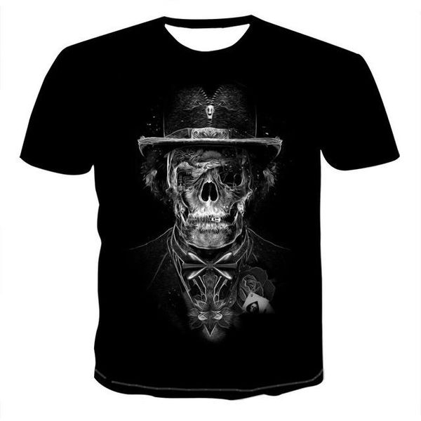 

mens skull punk style skull 3dt- men skull punisher 3d print shirts comics kawaii hippie men clothing