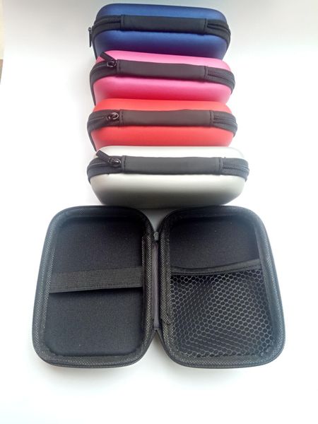 

cgjxscolorful headphone storage carrying bag rectangle zipper earpphone earbud eva case cover for usb cable key coin dhl