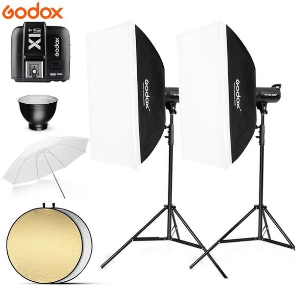 

800ws godox sk400 ii 2x 400ws 220v p studio flash lighting,softbox,280cm light stand,soft umbrella,flash built-in receivers