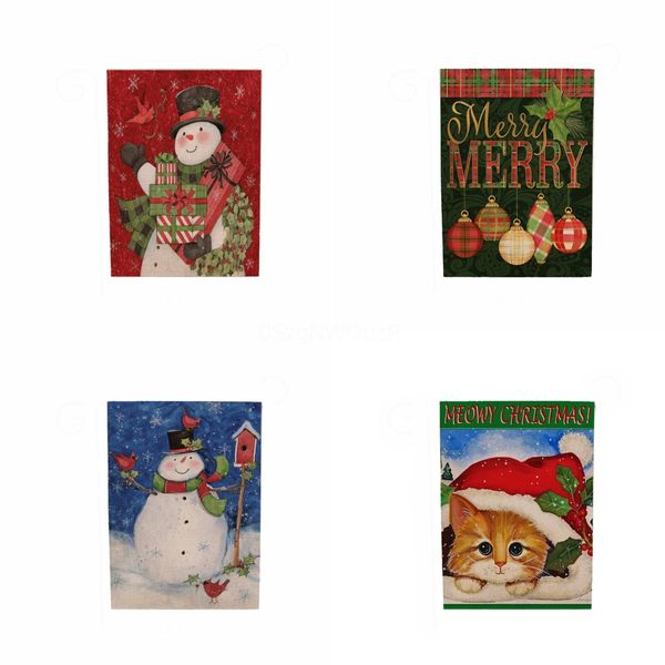 

christmas decorations ornaments snowman santa claus sock shape christmas banners flags wall hanging decor#160