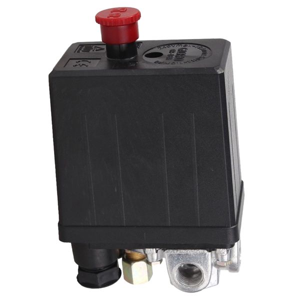 

heavy duty air compressor pressure switch control valve 90 psi -120 psi black