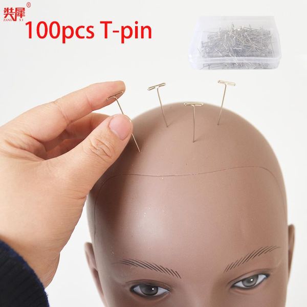 

for 100pcs crafts blocking 15 hair and modelling fixing t pins inch wig pins extender stand knitting wigs t holding yxyzh cissors, White