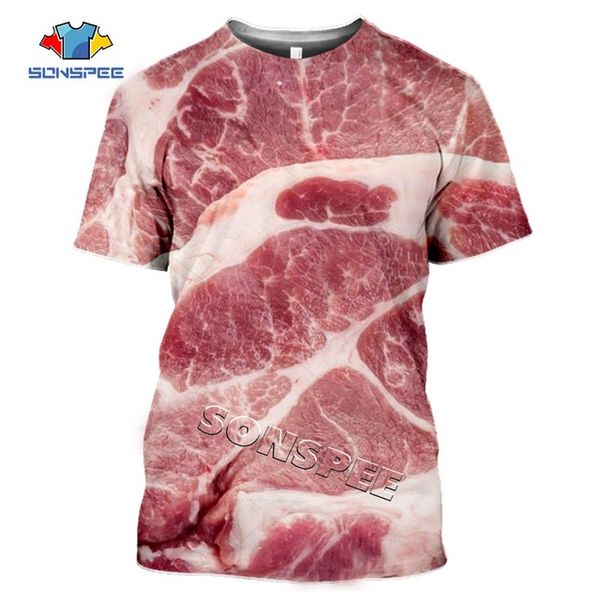 

3d interesting food pork black pepper steak street fruit animal cow food lemon 3d print shirts anime anime hippie men clothing