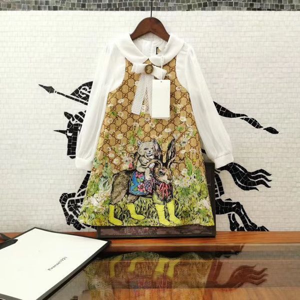 

марка девочки платье принцессы попадают новые дизайнерские дети кружева луки галстук длинным рукавом платье детей мультфильм печатное платье, Red;yellow