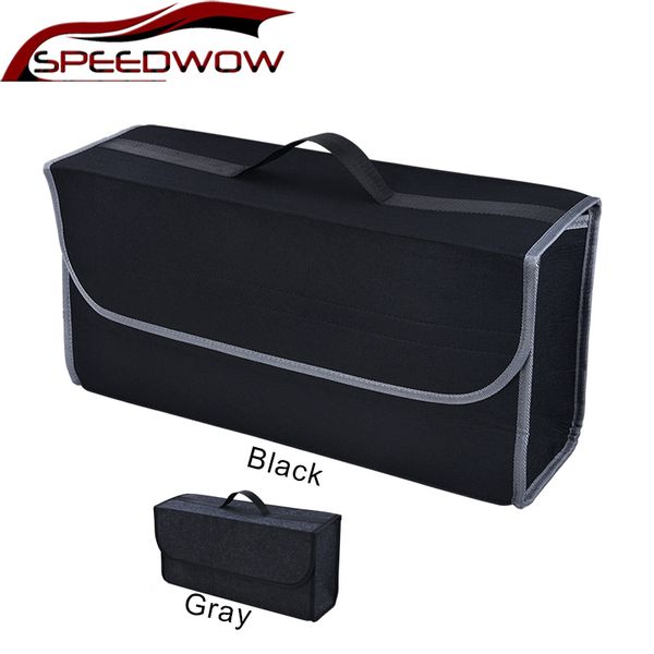 

speedwow car trunk organizer car soft felt storage box cargo container box trunk bag stowing tidying holder multi-pocket