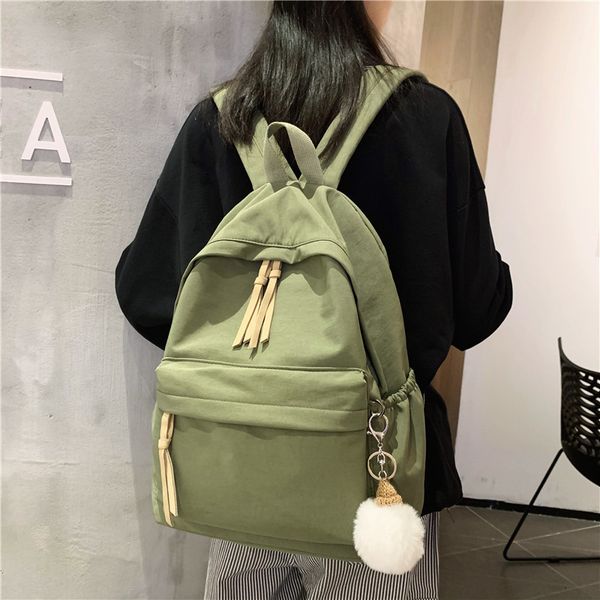 

женская рюкзак студента schoolbag женщина младший простой и универсальный большой рюкзак sen холст девушки прилива