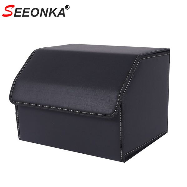 

car trunk organizer storage box bag pu leather storage container auto organizer not messy save space trunk box product