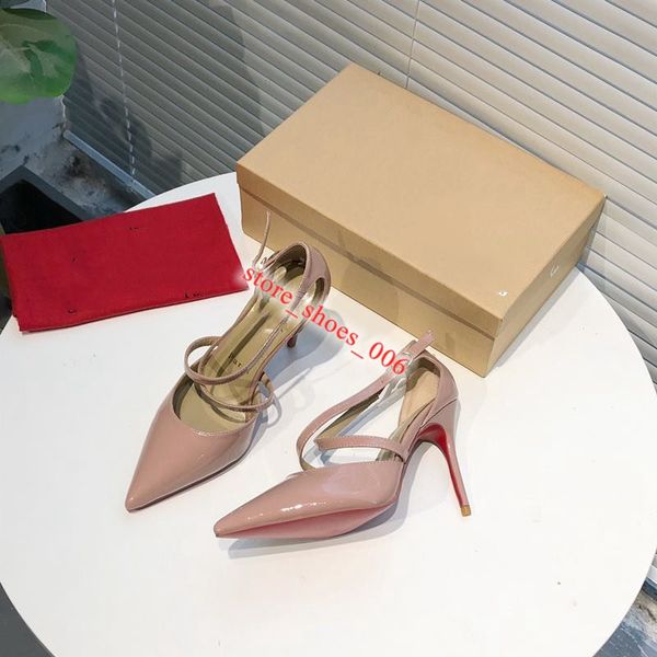 

2020 so kate styles flat 8.5cm 10.5cm 12cm high heels shoes red bottom nude color genuine point, Black;grey
