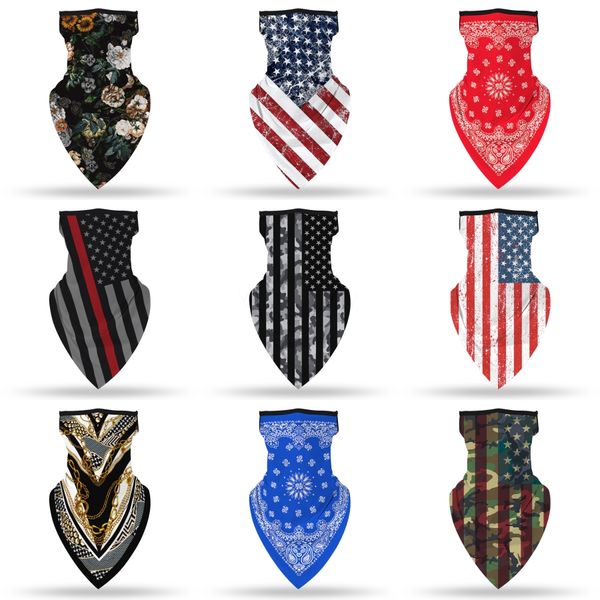 

designer printed women silk magic scarf face mask handkerchief outdoor windproof half face dust-proof sunshade mask#751, Black