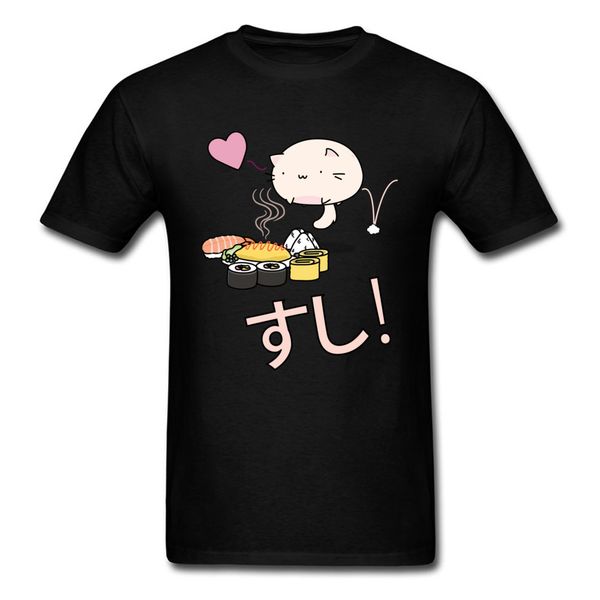 

japan kanji cute cats t-shirts student love cat animal graphic t shirt cartoon funny anime sushi food tshirt oversize