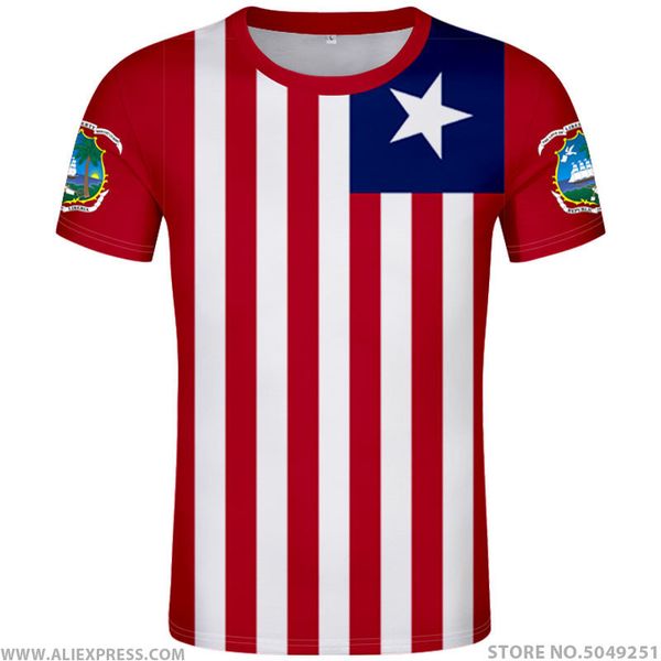 

liberia t shirt diy custom made name number lbr t-shirt nation flag lr republic liberian country college print clothes cx200819, Black