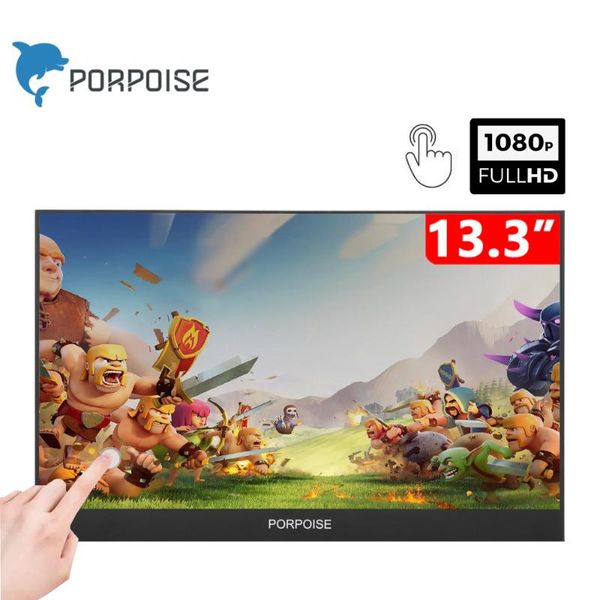 

13.3inch touch panel portable monitor usb type c hdmi portable computer touch monitor for xbox ps4 switch lapphone
