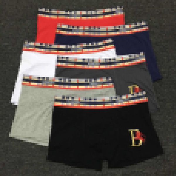 

breathable men underwears soft mens boxers brief letter underpants for mens male shorts boxer upc67, Black;white