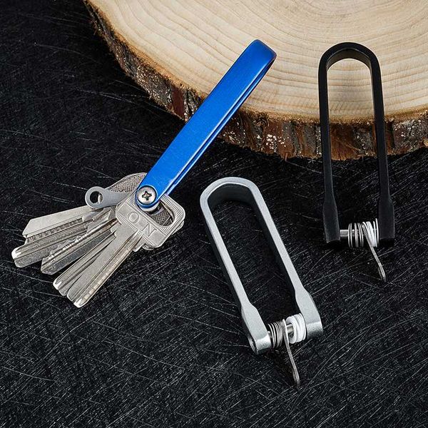 

u-shaped keychain can be detached and convenient hanging buckle, Silver