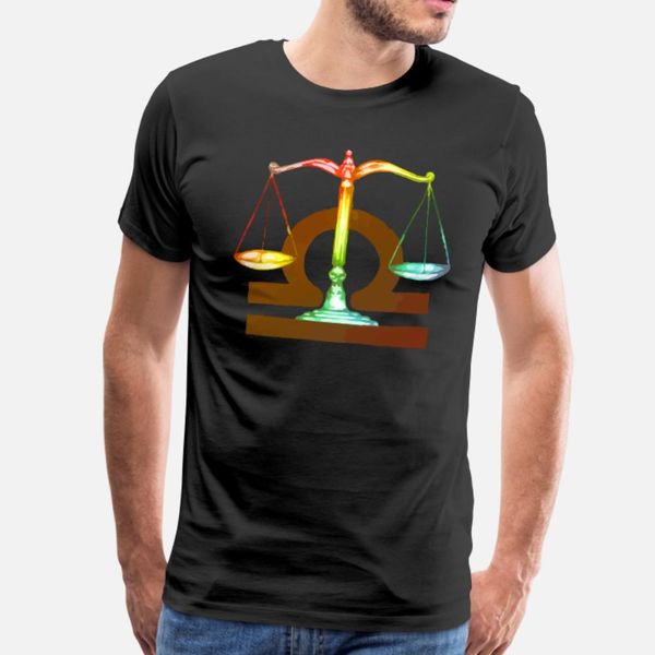 

libra signs of the zodiac astro design t shirt men character 100% cotton plus size 3xl outfit fitness basic spring autumn normal shirt