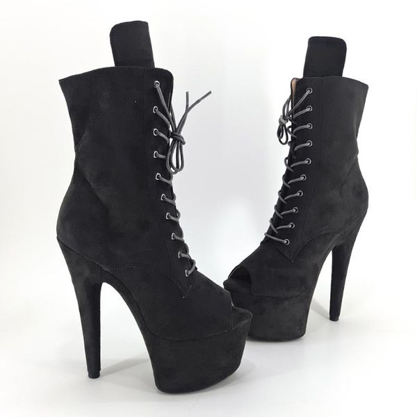 

boots leecabe suede upper 7inch/17cm heels' pole dancing shoes high heel dance, Black