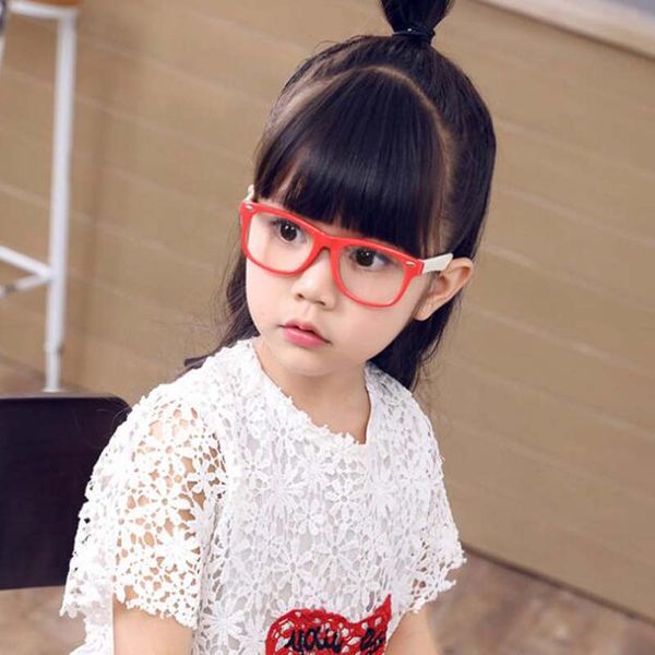 

kids glasses boys girls baby infant frame glasses silicone child plain mirror eyewear, Black