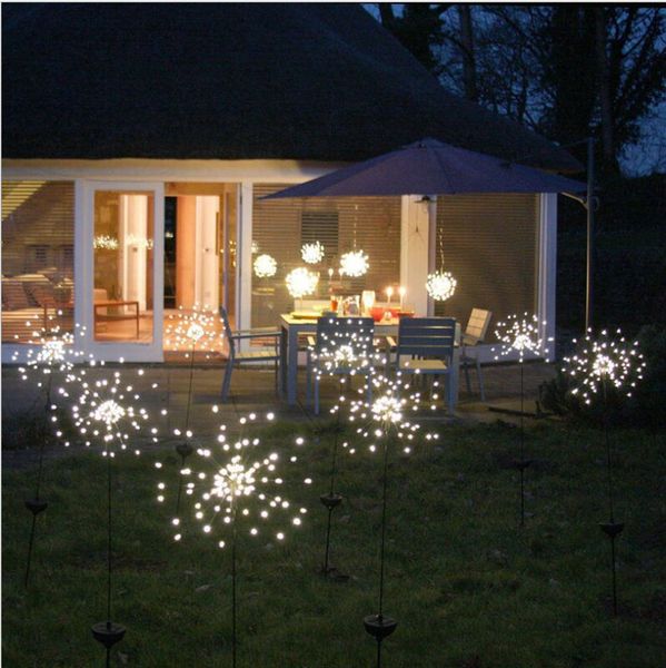 

solar lawn dandelion garland decorative light copper wire cr2032 battery operated christmas wedding party decoration led string fairy lights