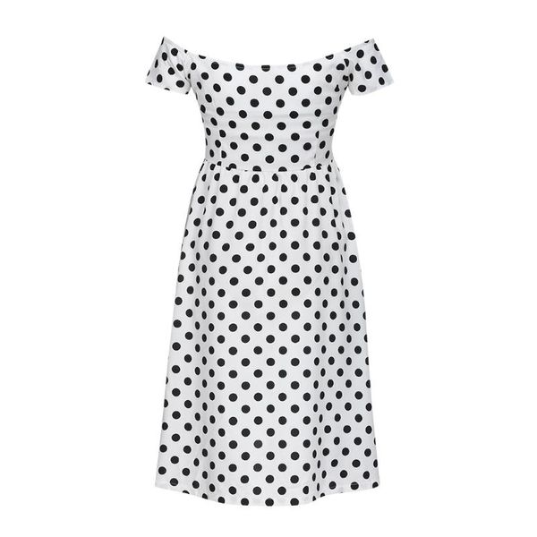 

sagace pregnant women tulle wrapped chest polka dot pleated skirt baby mother ladies strapless shoulder waist dress, White