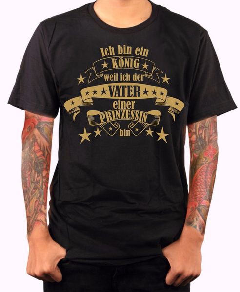 

2019 new men tee shirt sleeves cotton t-shirt fashion i'm king father father's day birth girl gift child dadfunny shirts