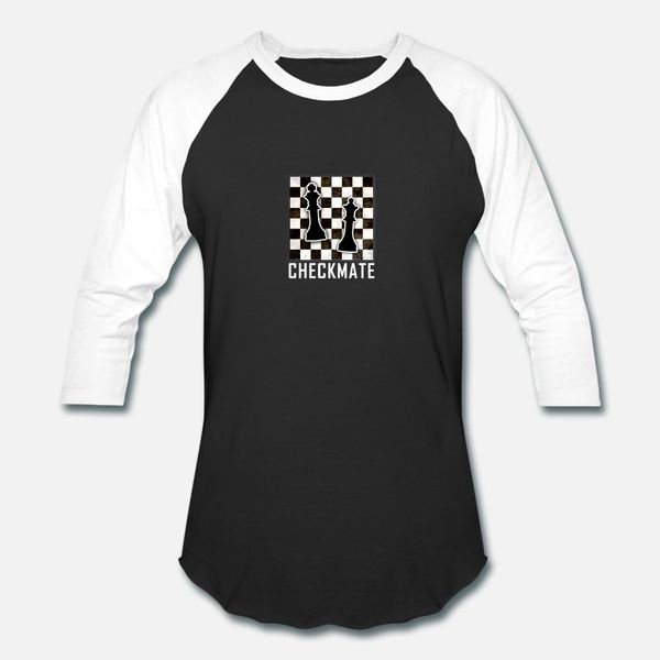 

checkmate t shirt men printing 100% cotton round neck kawaii crazy new fashion spring letter shirt
