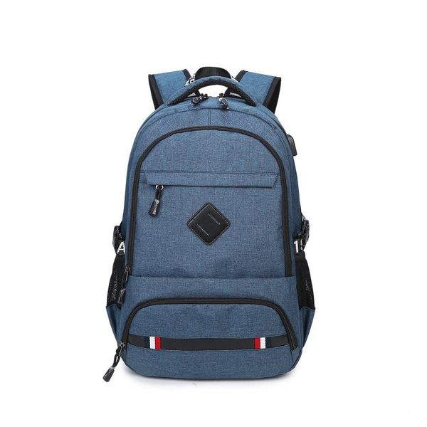

business water resistant polyester lapbackpack,casual schoolbag for men with usb charging port for 15.6 inch lap& notebook