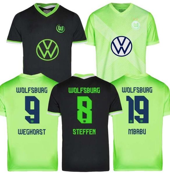 

19 20 21 vfl wolfsburg soccer jerseys weghorst 2020 2021 steffen brekalo football shirt arnold xaver jersey, Black;yellow
