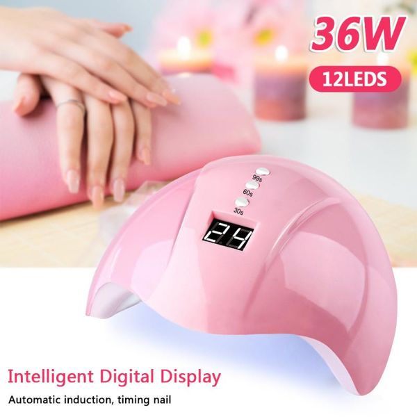 

36w smart gel lamp quick-drying nail light three-gear timing nail lamp intelligent induction led uv professional dryer