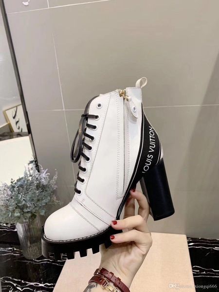 

women's high-heeled boots, high-quality designer women's casual desert boots with box, high-quality women's shoesaa, Red;white