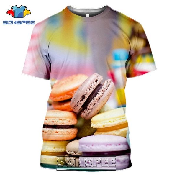 

macarons color sessert 3d print shirts funny anime horror men clothing