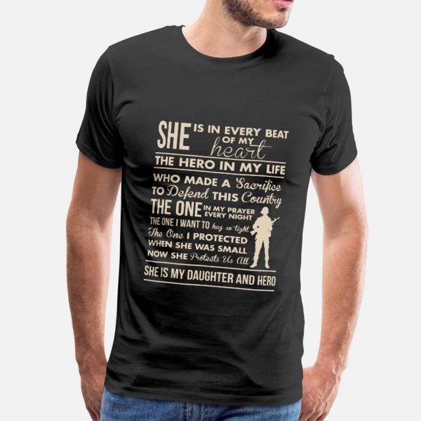 

army mom she is in every beat of my heart t shirt men printed short sleeve size s-3xl male interesting comical summer outfit shirt